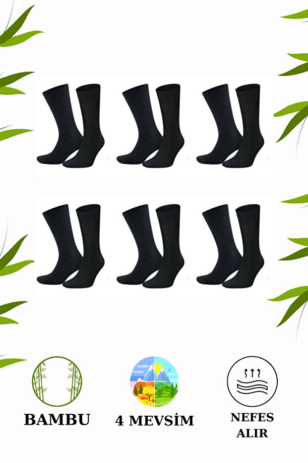 Premium Bamboo Seamless 4 Season Socks 6 Pairs