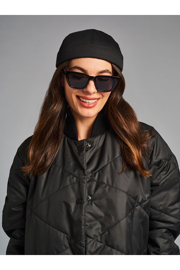 Hiphop Skullcap Sipersiz Şapka Unisex Gabardin Cırtlı Siyah Bere OSFA - Astarlı - %100 Pamuk - 2