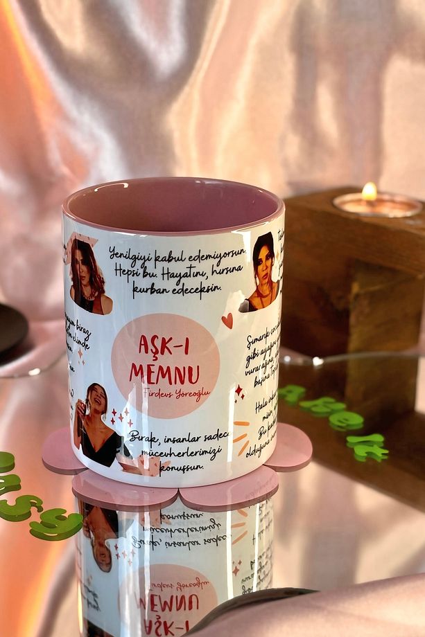 AŞKI MEMNU FİRDEVS İçi ve Kulbu Pembe Kupa - 1