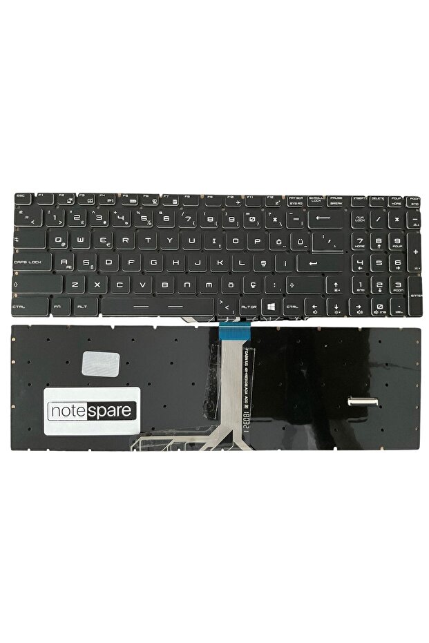 Msi Ile Uyumlu Ms-16k2, Ms-16k3, Ms-16k4 Notebook Klavye Işıklı Siyah Tr Rgb Kontrollü Versiyon - 1
