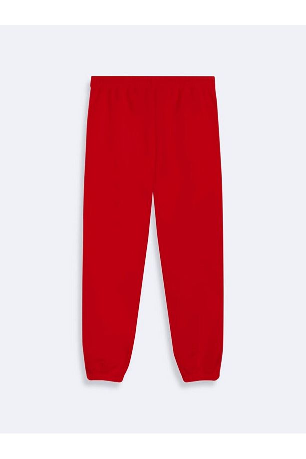 Sloganlı Jogger Regular Fit Kırmızı Eşofman - 2