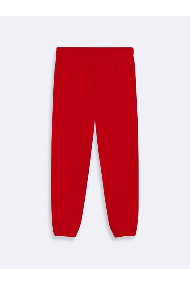 Sloganlı Jogger Regular Fit Kırmızı Eşofman - 1