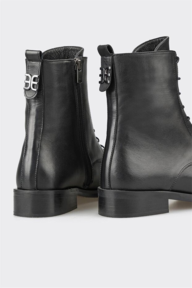 Siyah Deri Kadın Günlük Bot - 4
