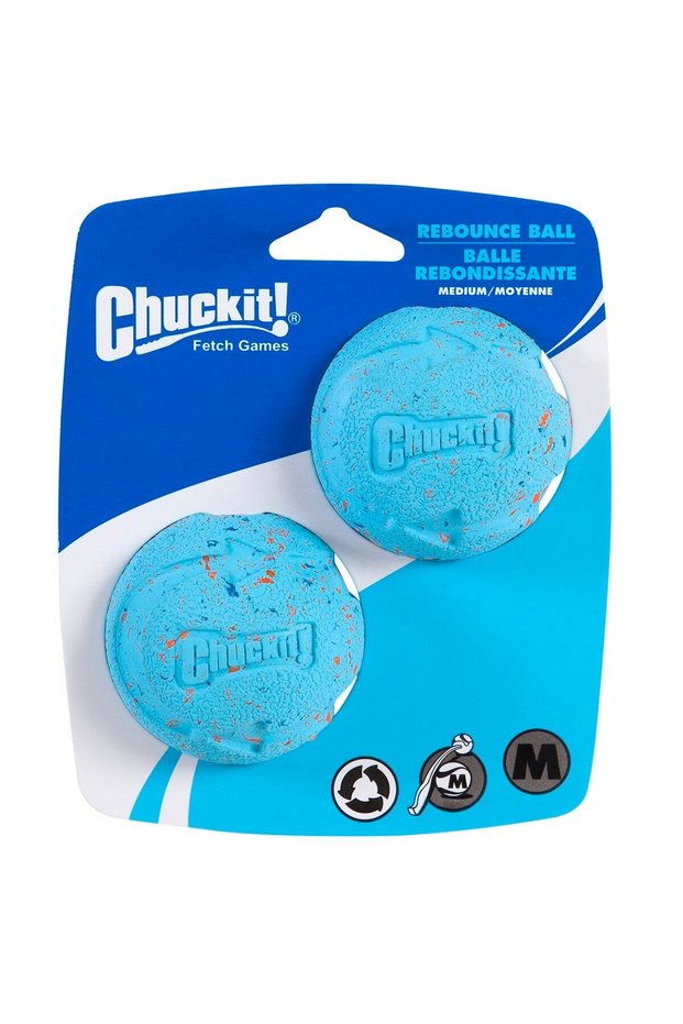 ! Rebounce Ball 2-Piece Eco-Friendly Dog Playing Ball (Middle Size)