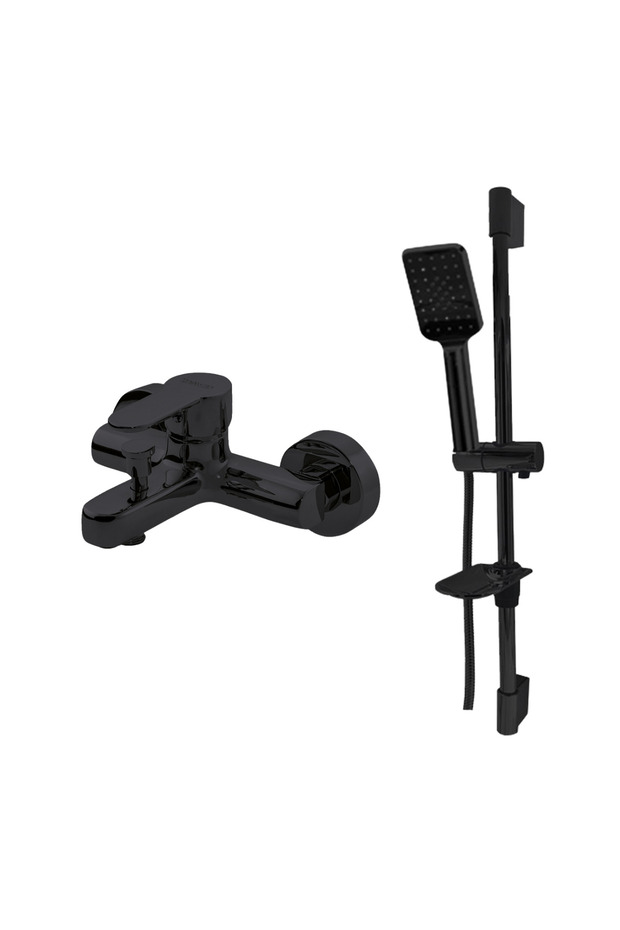 Domino Black Bathroom Faucet, Aqua Black Sliding Top 971511B-430525R-05