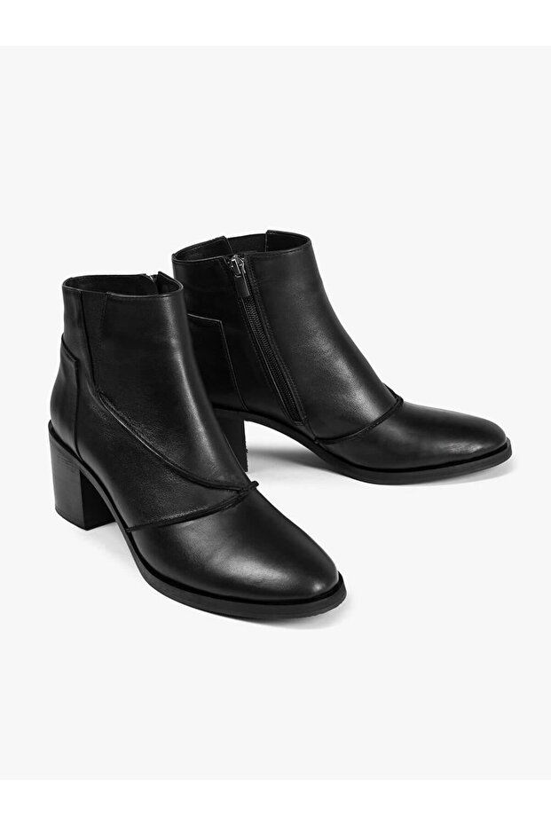 Rarena Siyah Deri Kadın Bot - 2