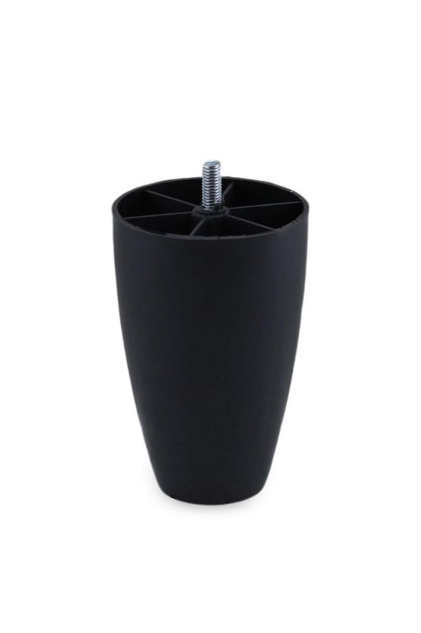 4 Adet Vidalı (M8 INCE DİŞ) 12 Cm (SİYAH) Plastik Mobilya Yükseltici Koltuk Kanepe Ayağı Ayakları - 6