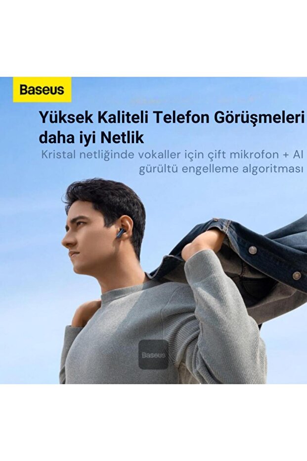 Bt5.3v 2 Modlu Aı Gürültü Engellemeli Mikrofonlu Bluetooth Kulaklık, Ultra Uzun Şarjlı Kulakl - 5