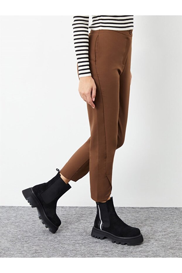 Yael Siyah Deri Kadın Bot - 4