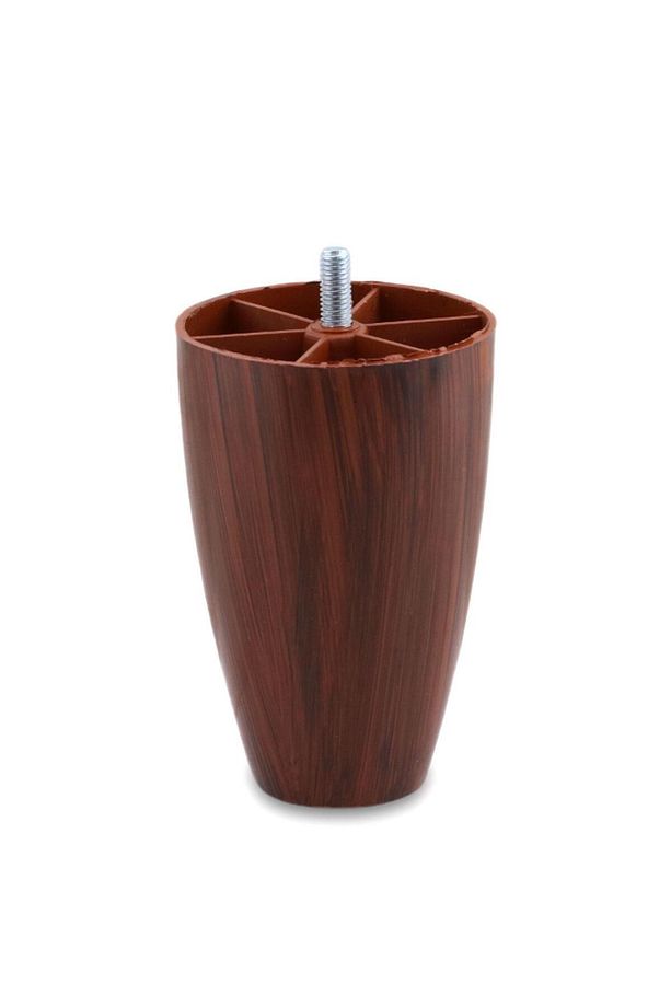 4 Adet Vidalı (M8 INCE DİŞ) 12 Cm (CEVİZ) Plastik Mobilya Yükseltici Koltuk Kanepe Ayağı Ayakları - 8
