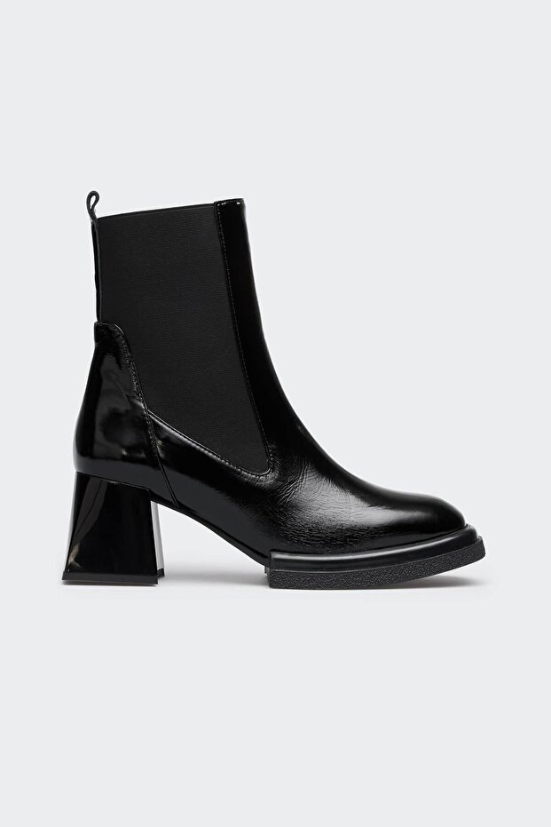 Madison Siyah Kırışık Rugan Kadın Bot - 1