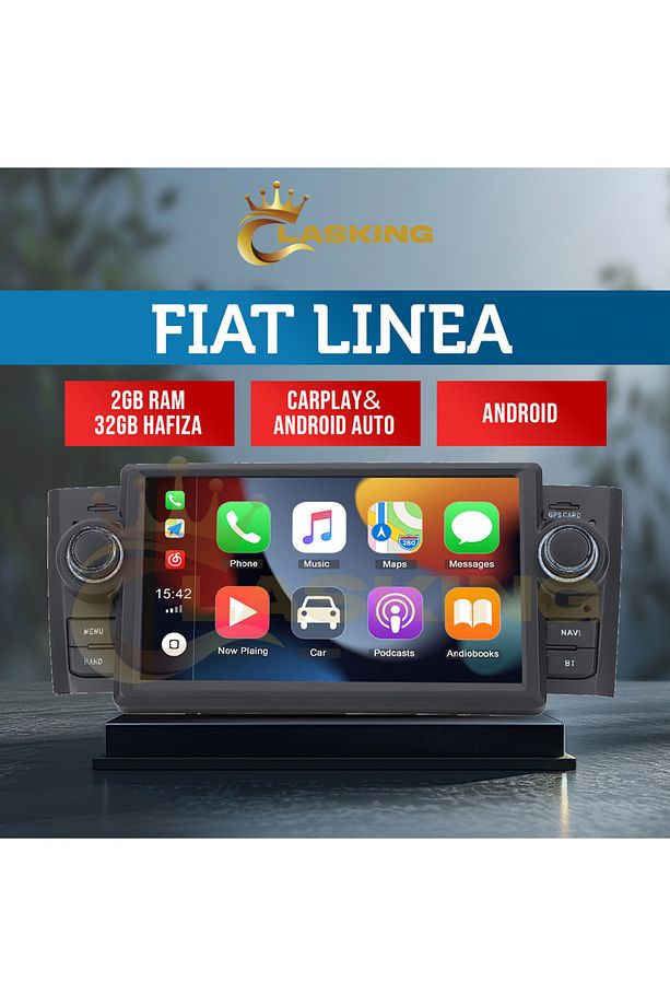 FIAT LINEA 7 INCH 2 GB RAM 32 GB HAFIZA ANDROID MULTIMEDIA CARPLAY & ANDROİD AUTO ÖZELLİKLİ - 1