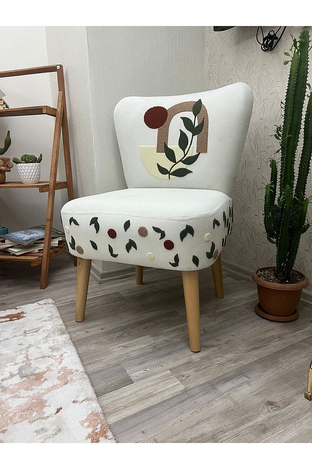 İnci Punch Berjer - Tekli Koltuk - Balkon, Kafe, Bahçe - Desenli - 3