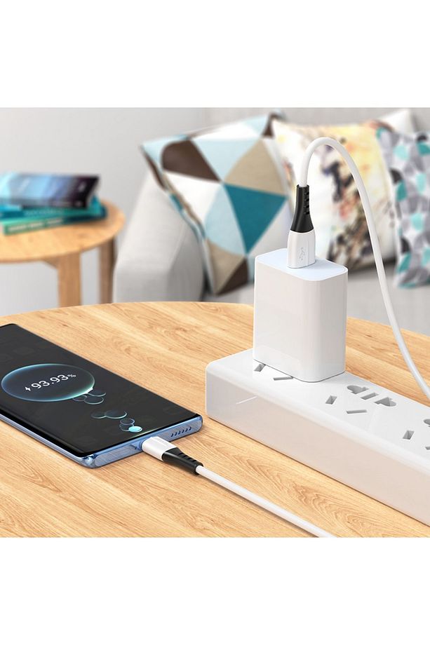 X82 3a Type-c To Usb Iphone Android Uyumlu Hızlı Şarj Veri Kablosu Beyaz 1 Metre - 5