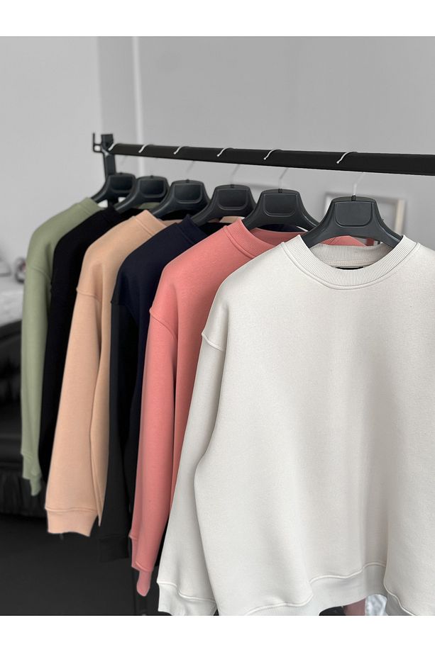 Açık Kahve Basic Sweatshirt BY-058 - 6