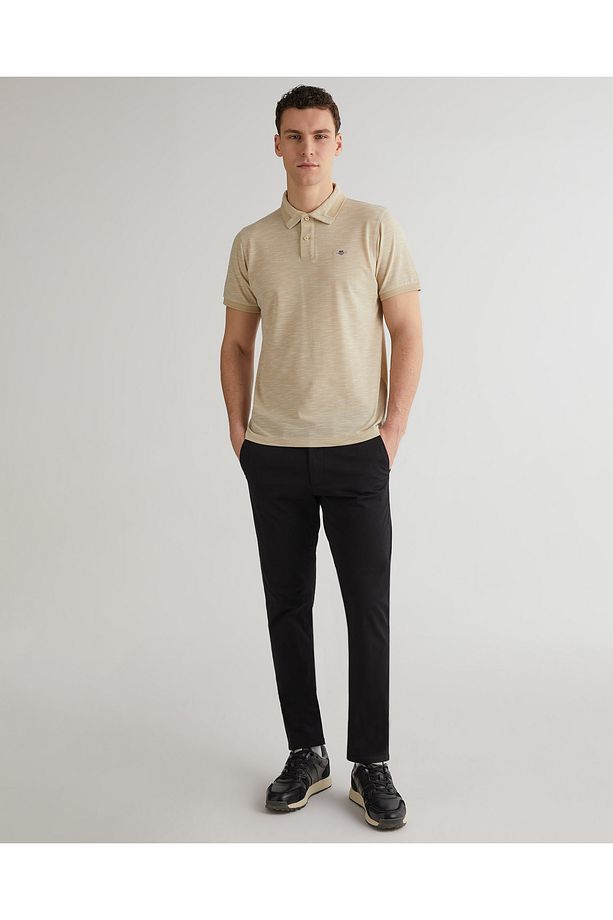 Erkek Bej Regular Fit Polo - 3