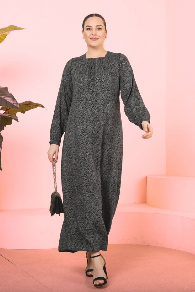 Women's Hijab Dress Mother Plus Size Dress Maxi Smoked