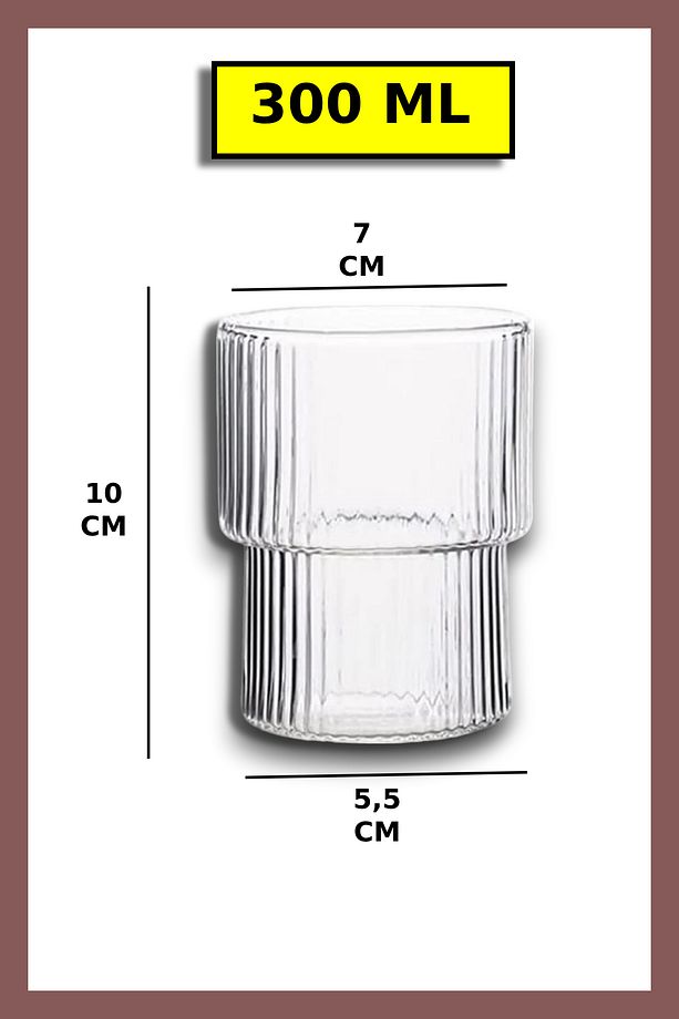 2'li Origami Cam Model Borosilikat Soğuk Kahve Kokteyl Meşrubat Bardak 300 Ml-2'li Cam Pipet Hediye - 5