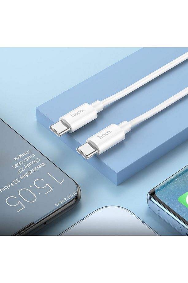 X87 60w 3a Type-c To Type-c Iphone Android Uyumlu Hızlı Şarj Veri Kablosu Beyaz 1 Metre - 3