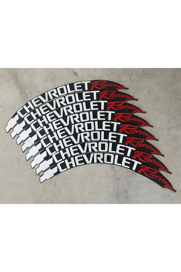 Chevrolet Racing Motorcycle and Automobile Vehicle Tire Lettering 3.5 cm 8 Pieces Adhesive Rigging Sticker