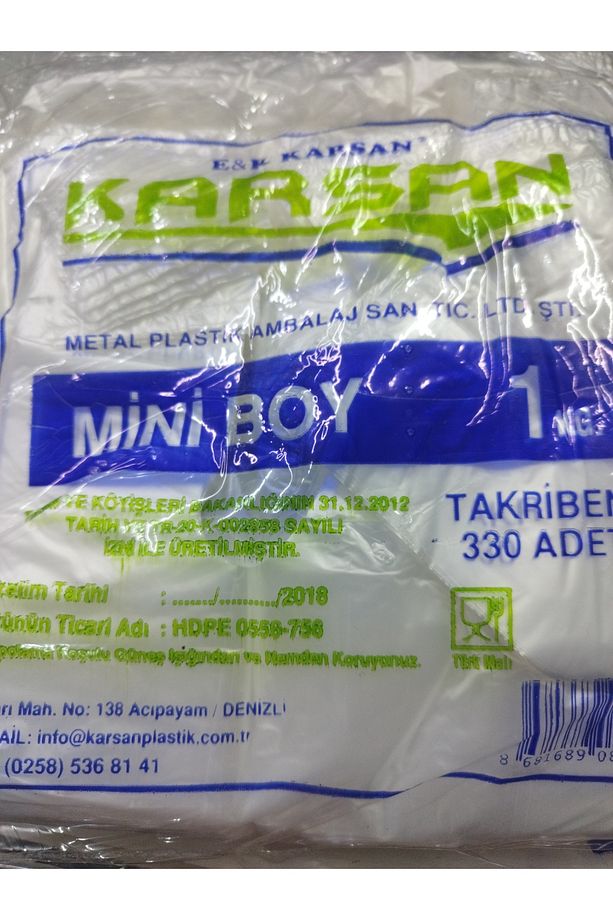 Manav, market, pazar poşeti.  Mini boy 1 kg 330 adet - 1