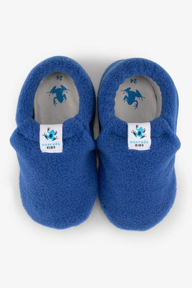 Polar Fleece Cobalt Blue Polar Barefoot Booties (Gift Set)