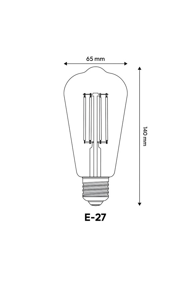 CT-4290 - 8W Amber | LED Rustik Ampul - E27 - 4