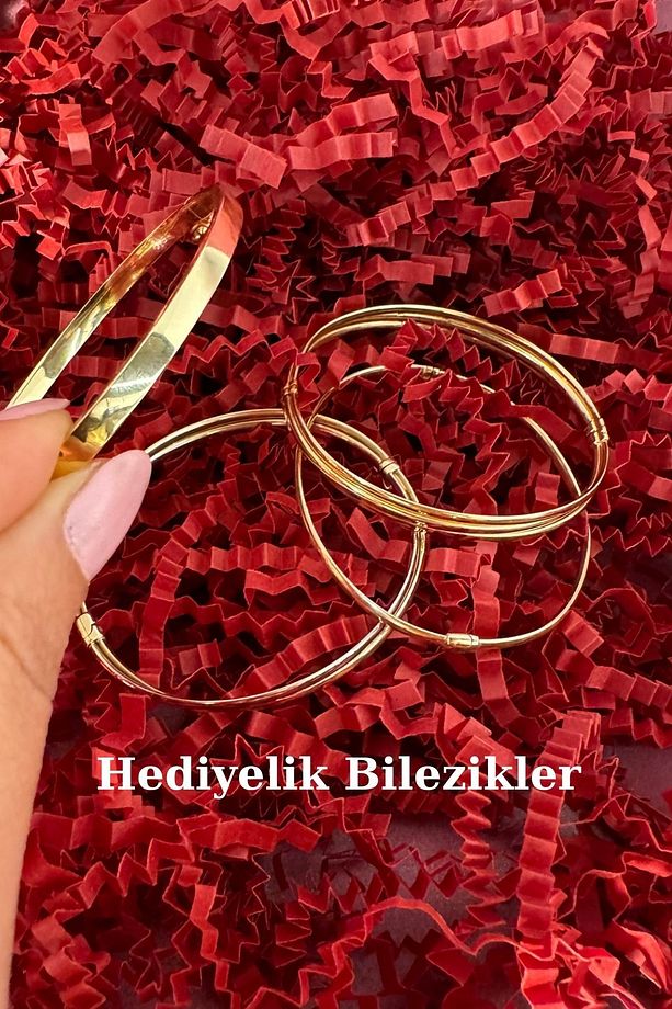 14 Ayar Altın Kelepçe Bilezik - 5