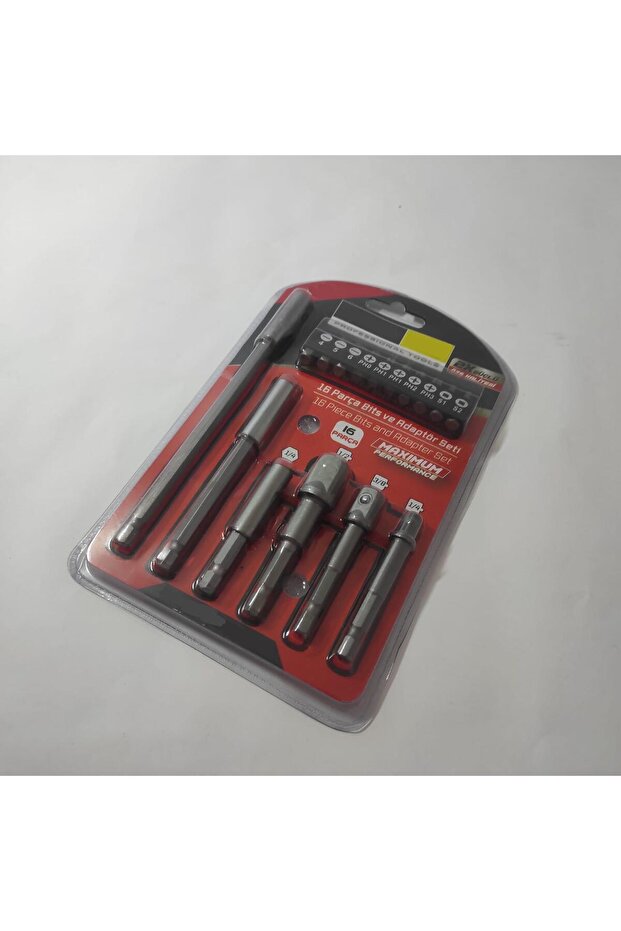 16 Parça Somun Adaptör Seti ve Bits Ucu Seti Mıknatıslı Manyetik Uzatma Ve Bits Uçları - 3