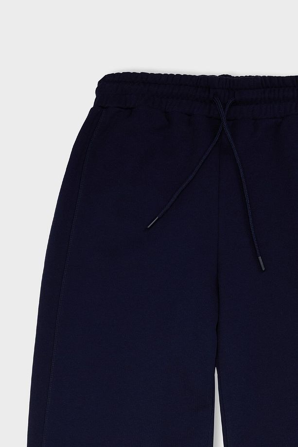 Standart Fit Kalın Jogger Eşofman Altı Basic Düz Beli Lastikli Geniş Paça Uzun Boy D6274ax24au - 2