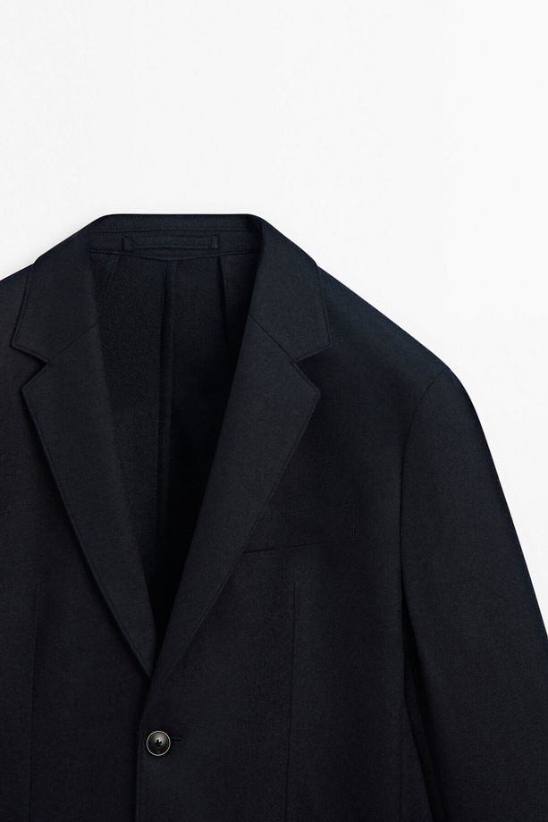 %100 yün dökümlü blazer - 7