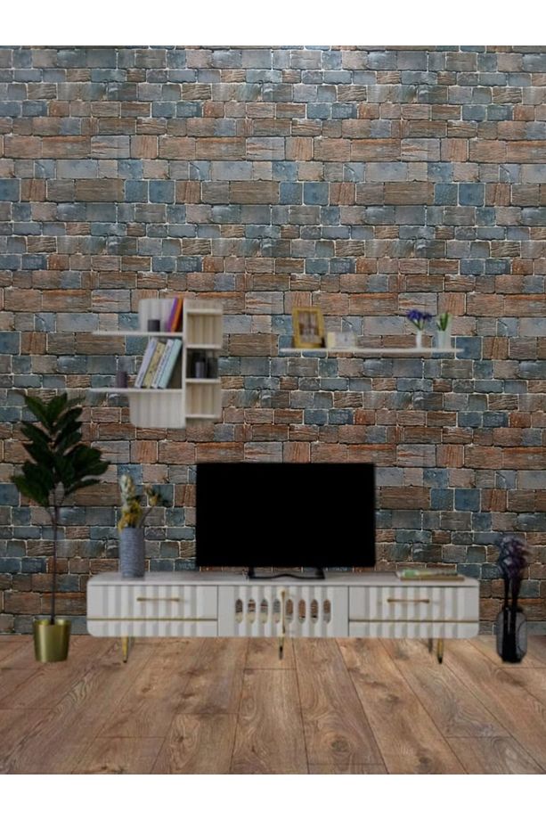 Gerçek Taş Görünümlü 3D Duvar Kağıdı - 1
