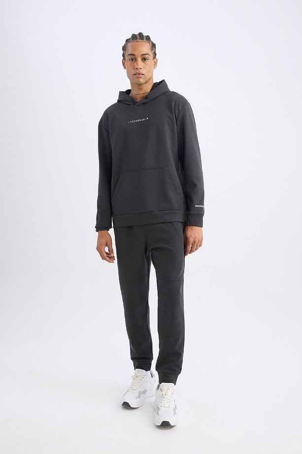 Fit Jogger Eşofman Altı Skuba Dalgıç Kumaş Standart Fit Beli Bağcıklı Lastikli Paça - 1