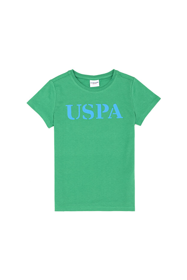 Kids Green Basic Crew Neck T-Shirt 50263028 -Vr054
