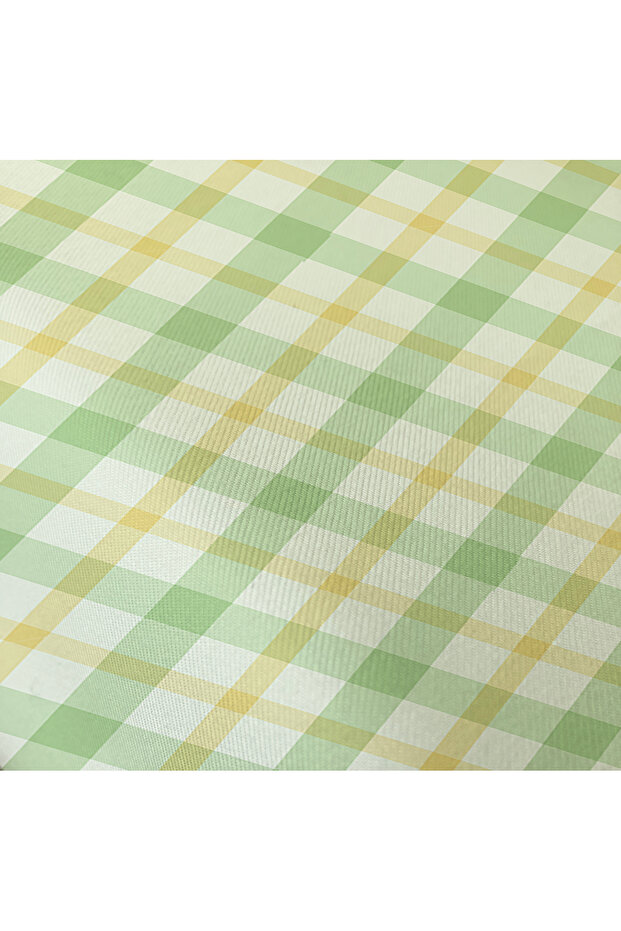 Green Single Diamond Patterned Elastic Sheet Set - 3