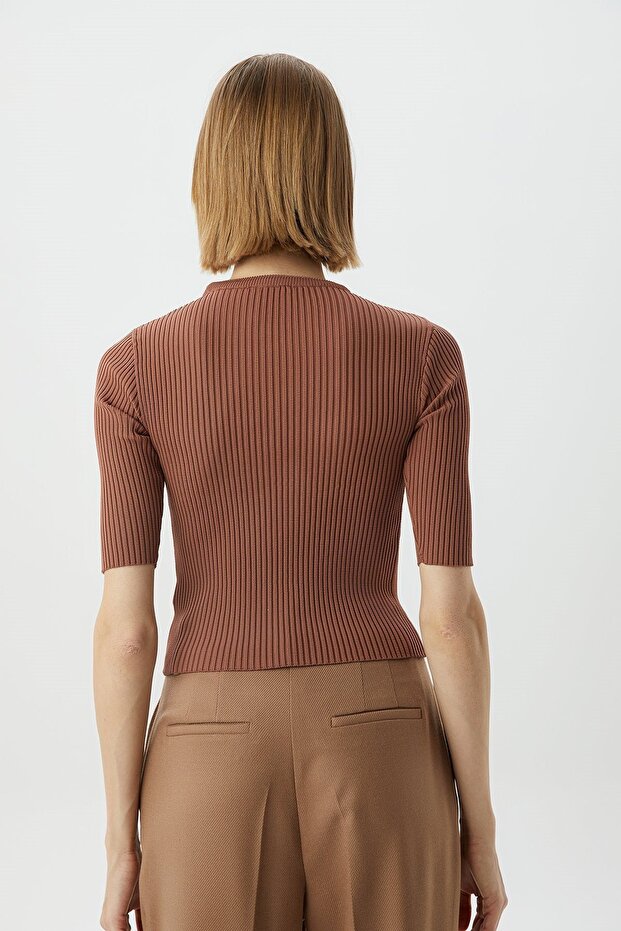 Fitilli Bakır Crop Top - 6