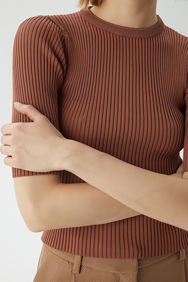 Fitilli Bakır Crop Top - 4