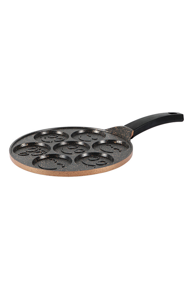 Fun Cooking Smile Mini Pancakes Maker, 10.2 Inch, Nonstick Bakeware