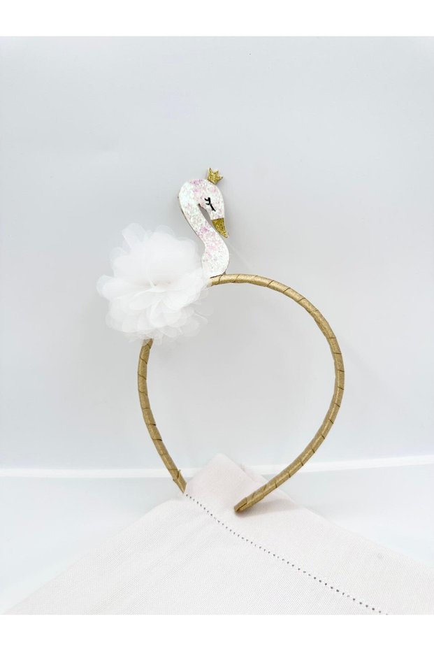 Tulle Swan Detail Girl's Crown