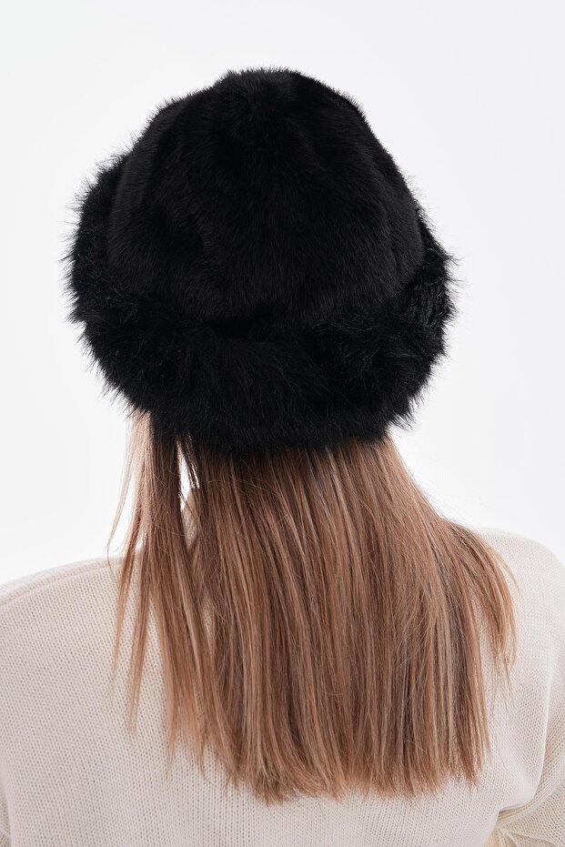 14622 İçi Polarlı Siyah Şapka - 7