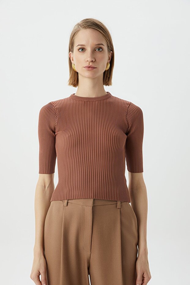 Fitilli Bakır Crop Top - 2