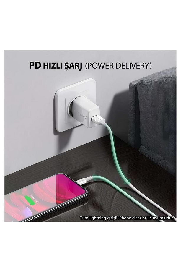 UTL20 45W 2m TPE USB to Lightning Hızlı Şarj ve Data Kablosu - 4