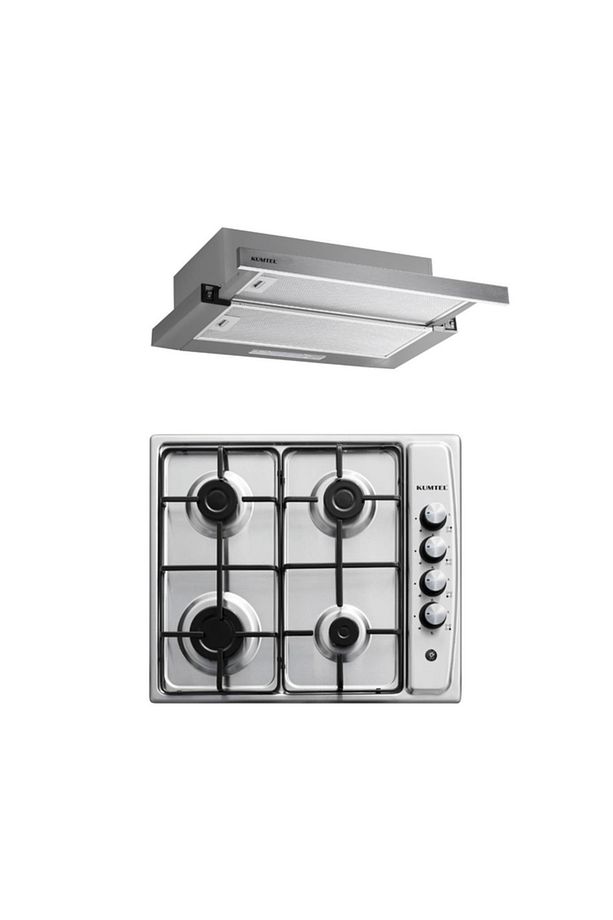 Inox Ankastre 2'li Set Ocak Aspiratör - 1
