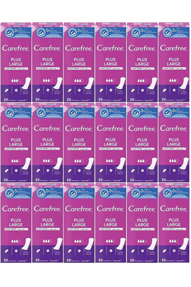 فوط يومية معطرة خفيفة من O.B Carefree - مقاس كبير جدًا 360 قطعة (18PK*20)
