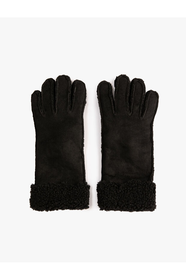 Ski Gloves Plush Detailed Lined