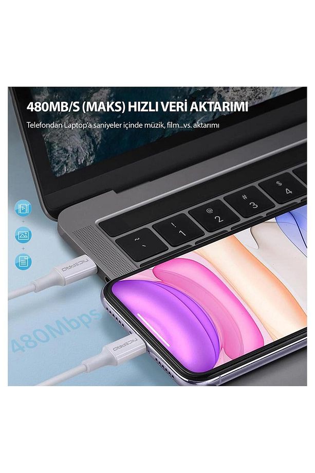 CTC02 60W 20cm TPE Type-C to Type-C Hızlı Şarj ve Data Kablosu - 6