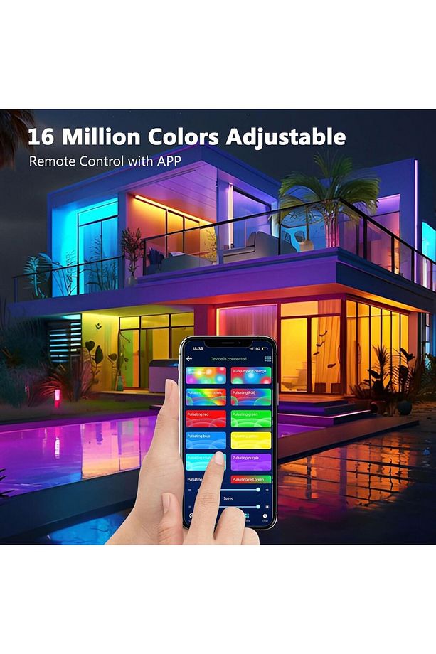 20m RGB LED Şerit - Bluetooth Akıllı Uzaktan Kumandalı - 2