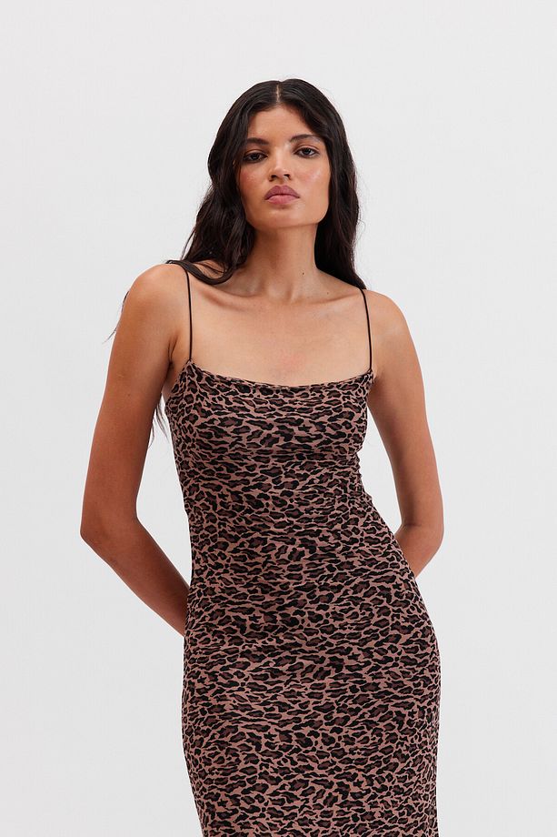 TART Leoparlı Elbise - 5