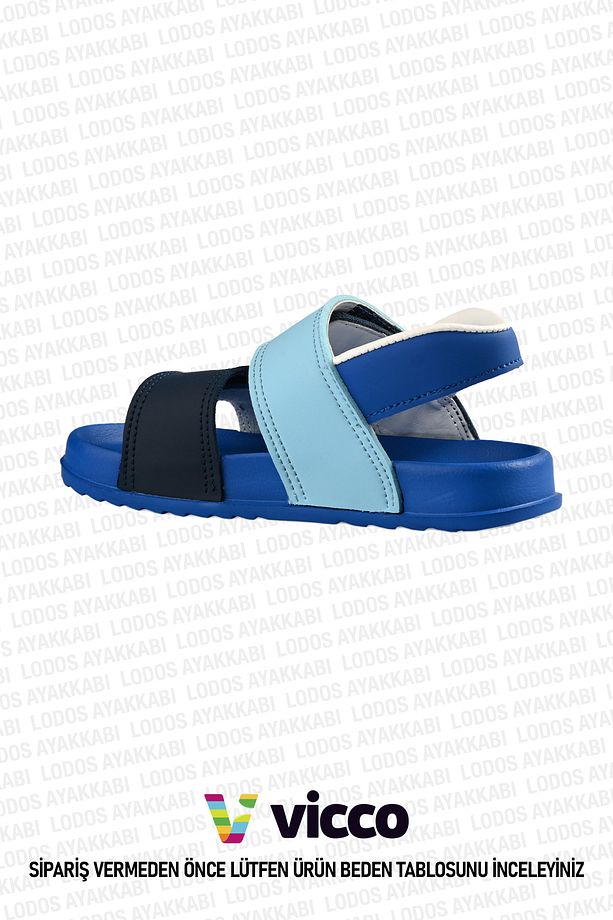 Krixi Model Erkek Bebek ve Çocuk Sandalet Saks Mavi - 3