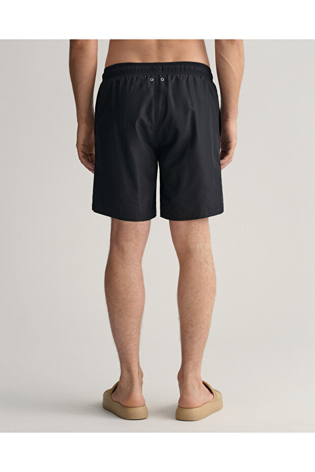 Erkek Siyah Logolu Mayo Şort - 2